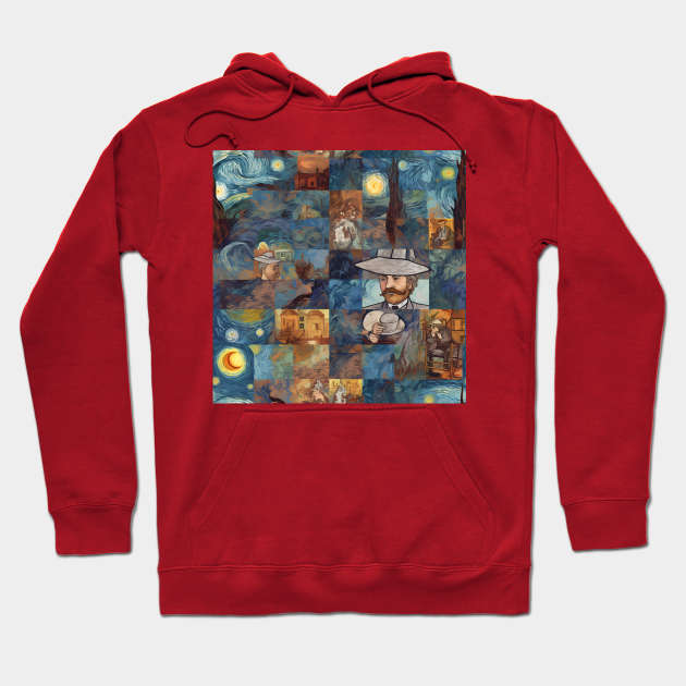 Van Gogh Paintings Mashup Hoodie by Grassroots Green